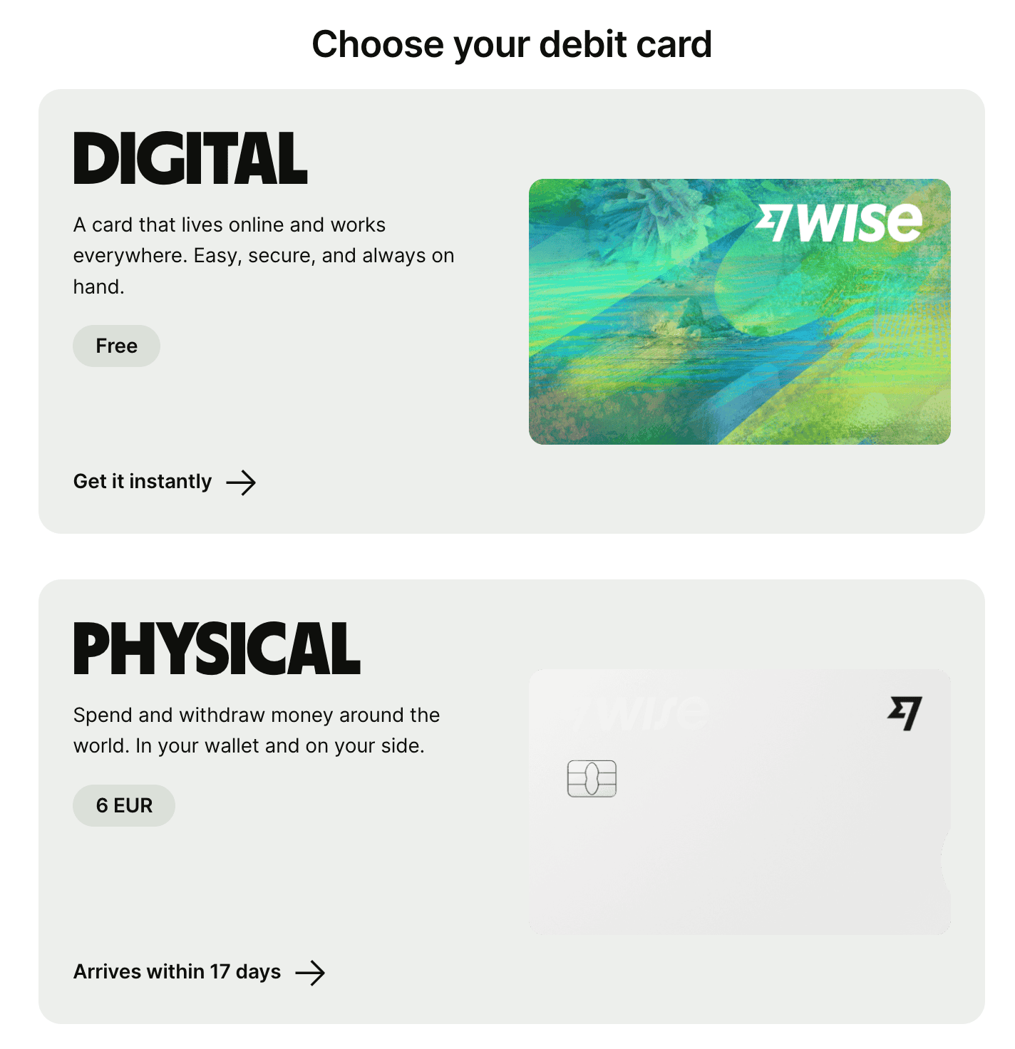 Wise Debit Card